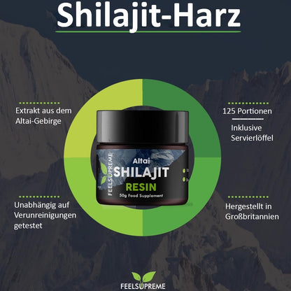 Feel Supreme Altai Shilajit Harz: 50 g mit über 80 Spurenelementen
