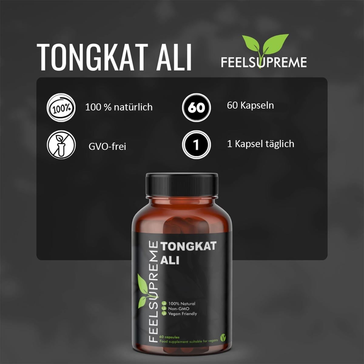 Feel Supreme Tongkat Ali: Natürlicher Testosteron-Booster Energie und Vitalität