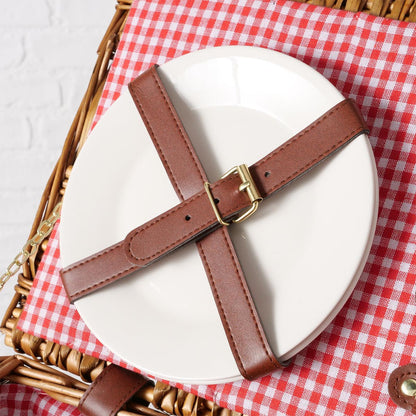 FeineHeimat Picknickkorb Darcel 13-teilig aus Weide (Salix) mit Drehverschluß