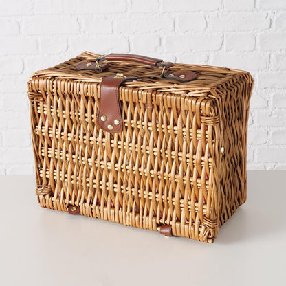 FeineHeimat Picknickkorb Darcel 13-teilig aus Weide (Salix) mit Drehverschluß