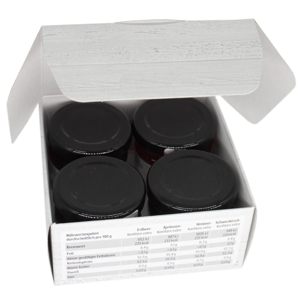 Fruchtaufstrich aus dem Schwarzwald Faller Geschenkset "Lieblingsfrüchtchen" 4x 30g