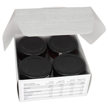 Fruchtaufstrich aus dem Schwarzwald Faller Geschenkset "Lieblingsfrüchtchen" 4x 30g