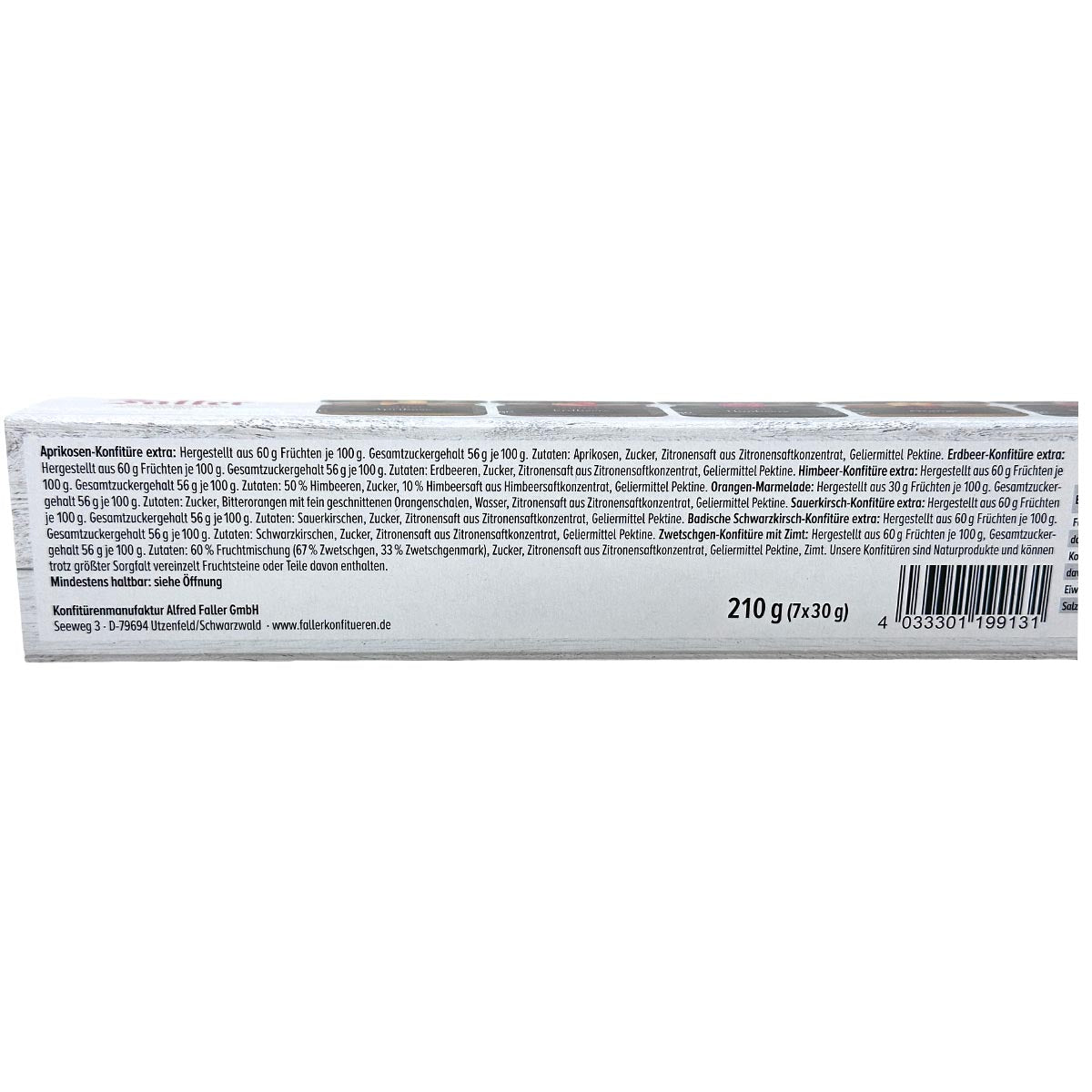 Marmelade aus dem Schwarzwald Faller 7-er Geschenk Set Vielfalt in kleinen Gläsern