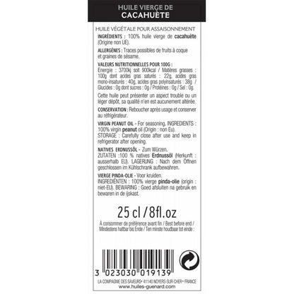 GUÉNARD 100% reines natives Erdnussöl Authentischer Geschmack 250 mL