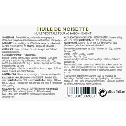 GUÉNARD reines Haselnussöl 50% nativ 50% raffiniert 500 ml