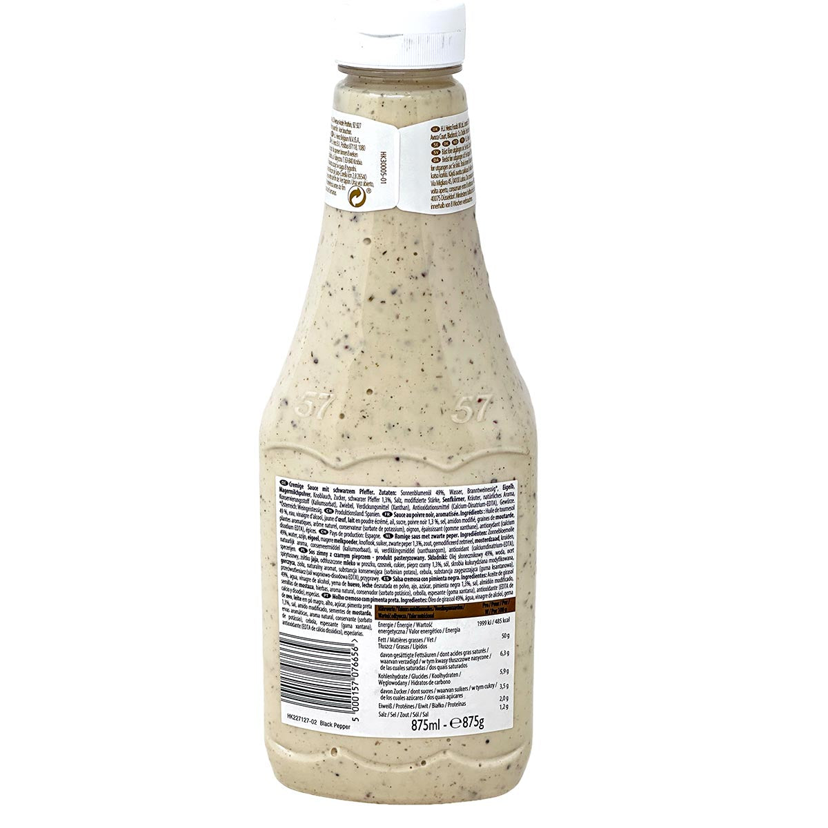 Heinz Cremige Sauce mit Schwarzem Pfeffer 875g: Perfekt zum Würzen und Verfeinern