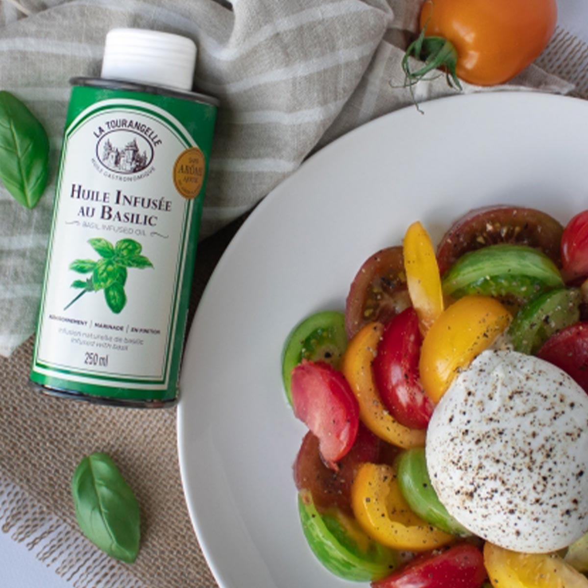 LA TOURANGELLE Basilikumöl 250ml - Handgefertigtes Gourmet-Öl