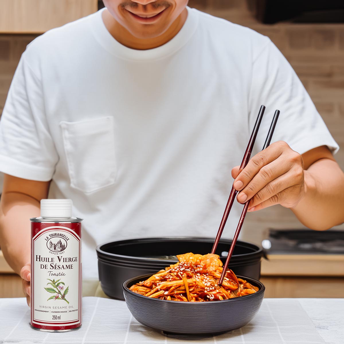 LA TOURANGELLE Sesamöl Nativ 250ml – Hochwertiges Gourmet-Öl in eleganter Dose