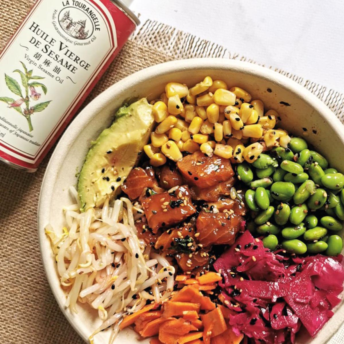 LA TOURANGELLE Sesamöl Nativ 250ml - Exklusives Gourmet-Öl in edler Schmuckdose