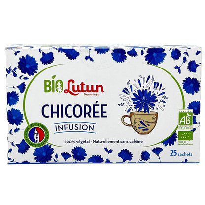 LUTUN BIO Aufguss Pads mit Zichorie koffeinfreier Kaffee-Ersatz 25 Beutel