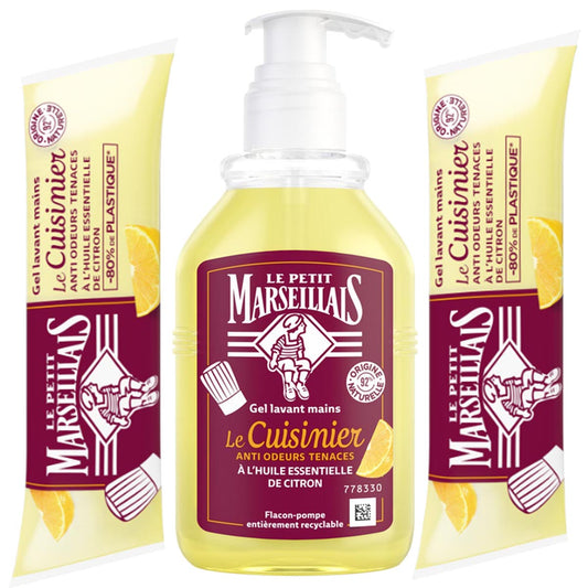 Le Petit Marseillais flüssig Seife du Cuisinier mit Zitrone 300 ml  + 2 x 250 ml