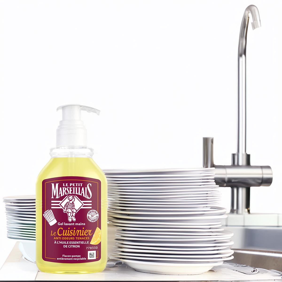 Le Petit Marseillais Flüssigseife Cuisinier Zitrone, 300 ml – Frische Pflege aus Frankreich
