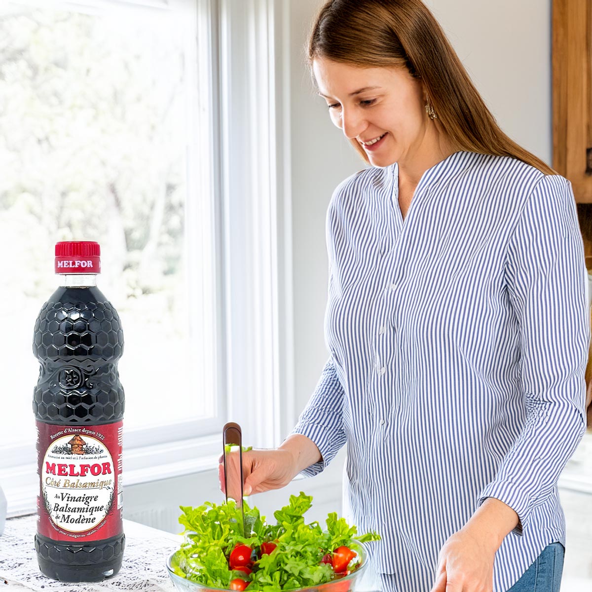 Melfor Plus doux - Balsamessig aus Modena, milder als Essig, 0,5L für feine Küche