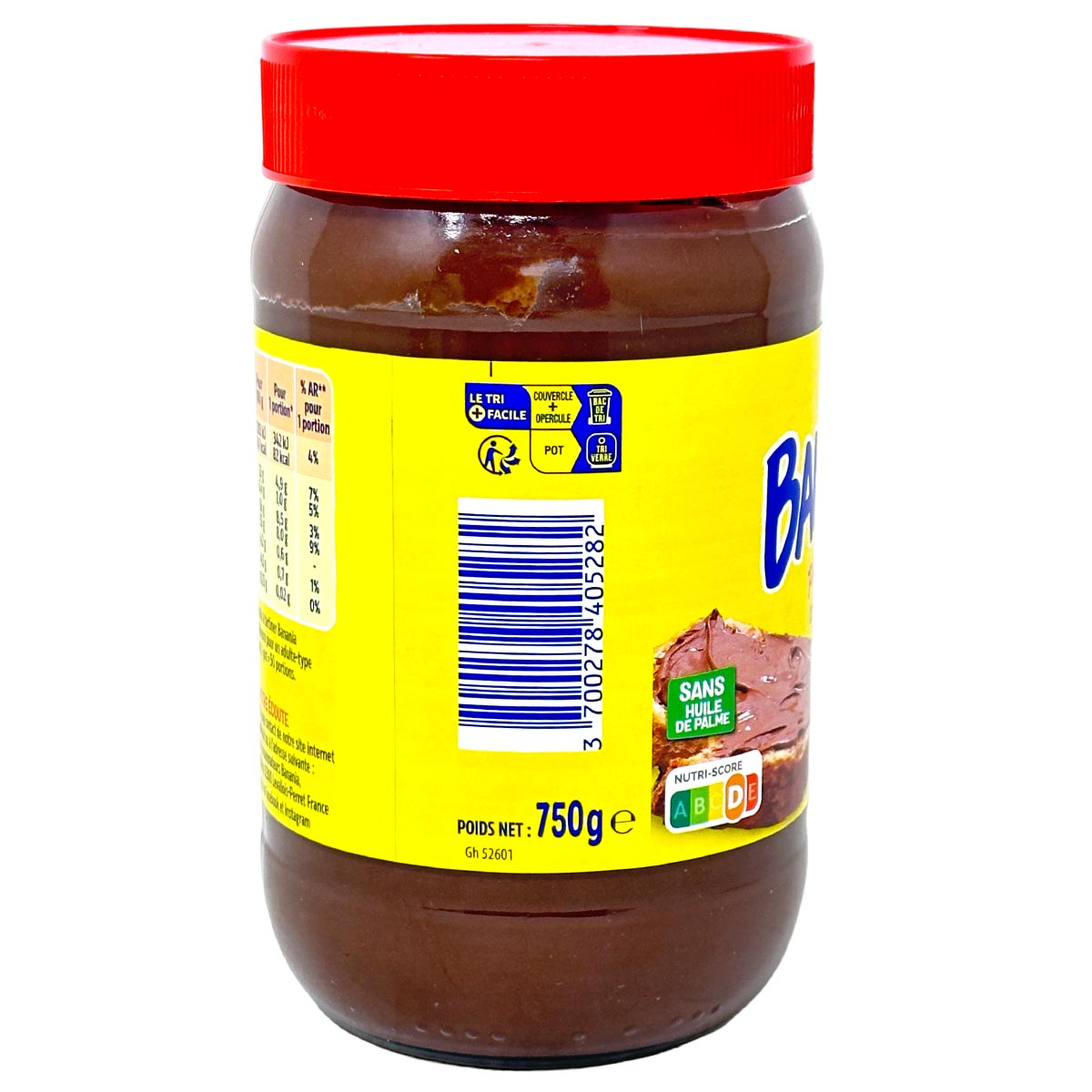 Pâte à tartiner Banania Cacao Céréales Bananes Bananen Schoko Creme 750 g