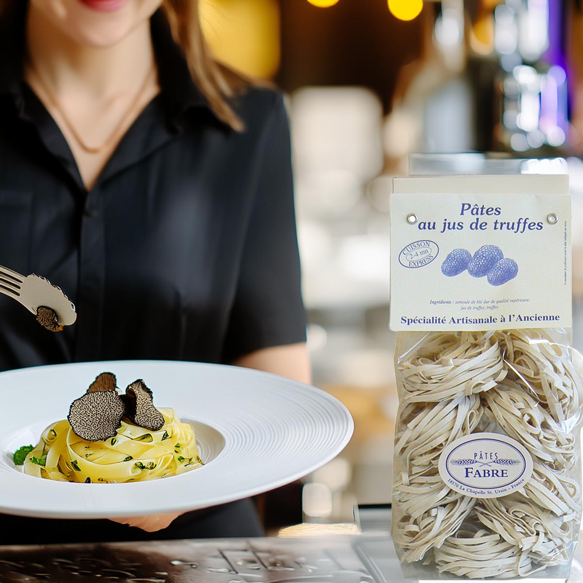 Pâtes Fabre Gourmet Tagliatelle mit Trüffel "Saint John" 250g - Französische Delikatesse