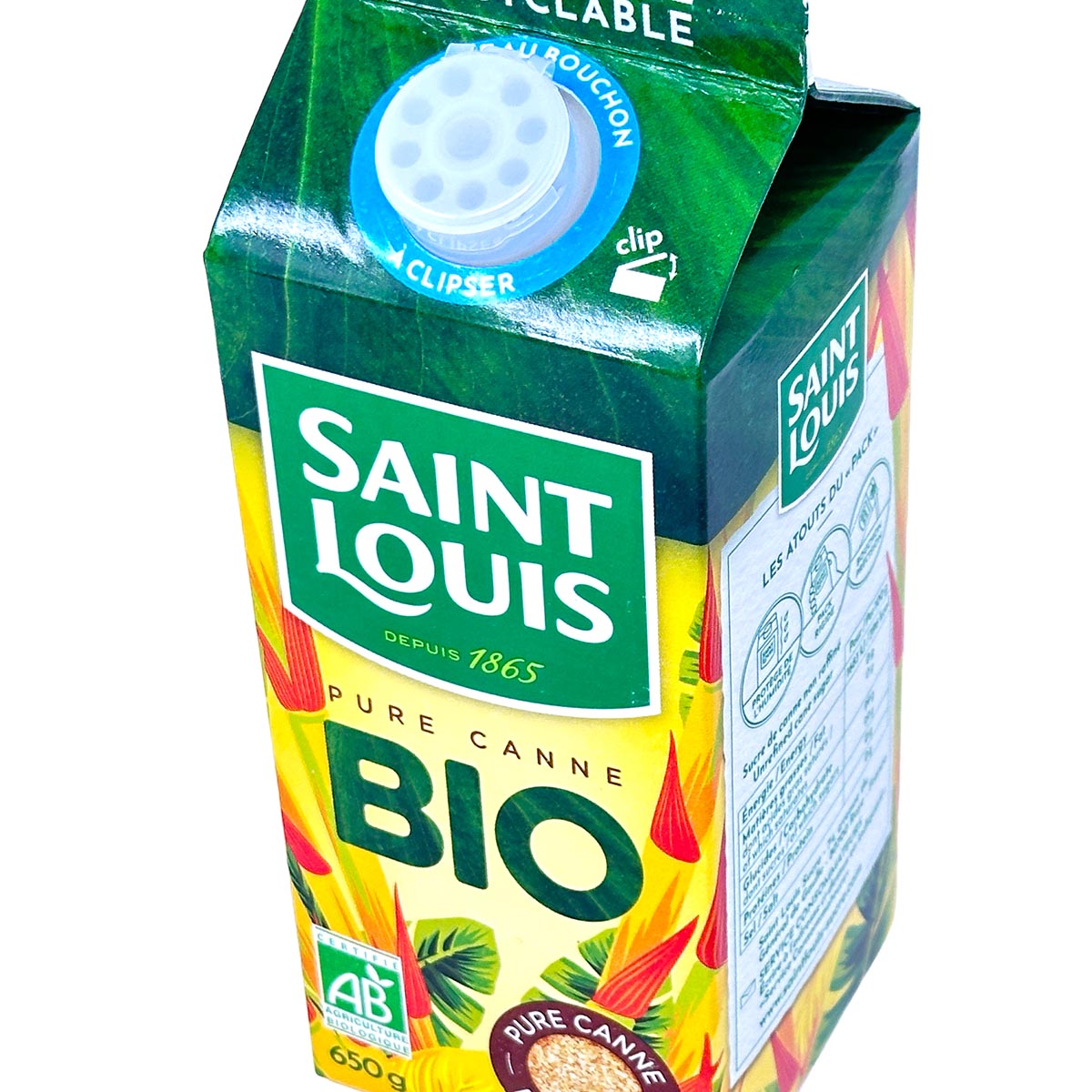 Saint Louis unraffinierter brauner Rohrzucker im praktischen Karton 650 Gramm