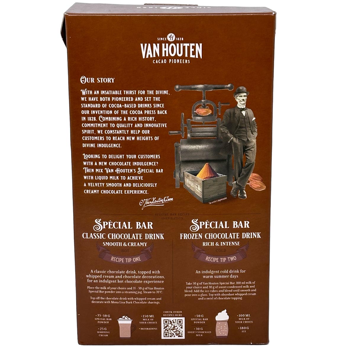 VAN HOUTEN Special Bar Trinkschokolade - 1kg köstlich cremig für puren Genuss