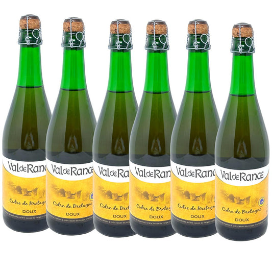 Val de Rance Cidre de Bretagne Doux Apfelwein aus Frankreich 6 x 0,75 Liter