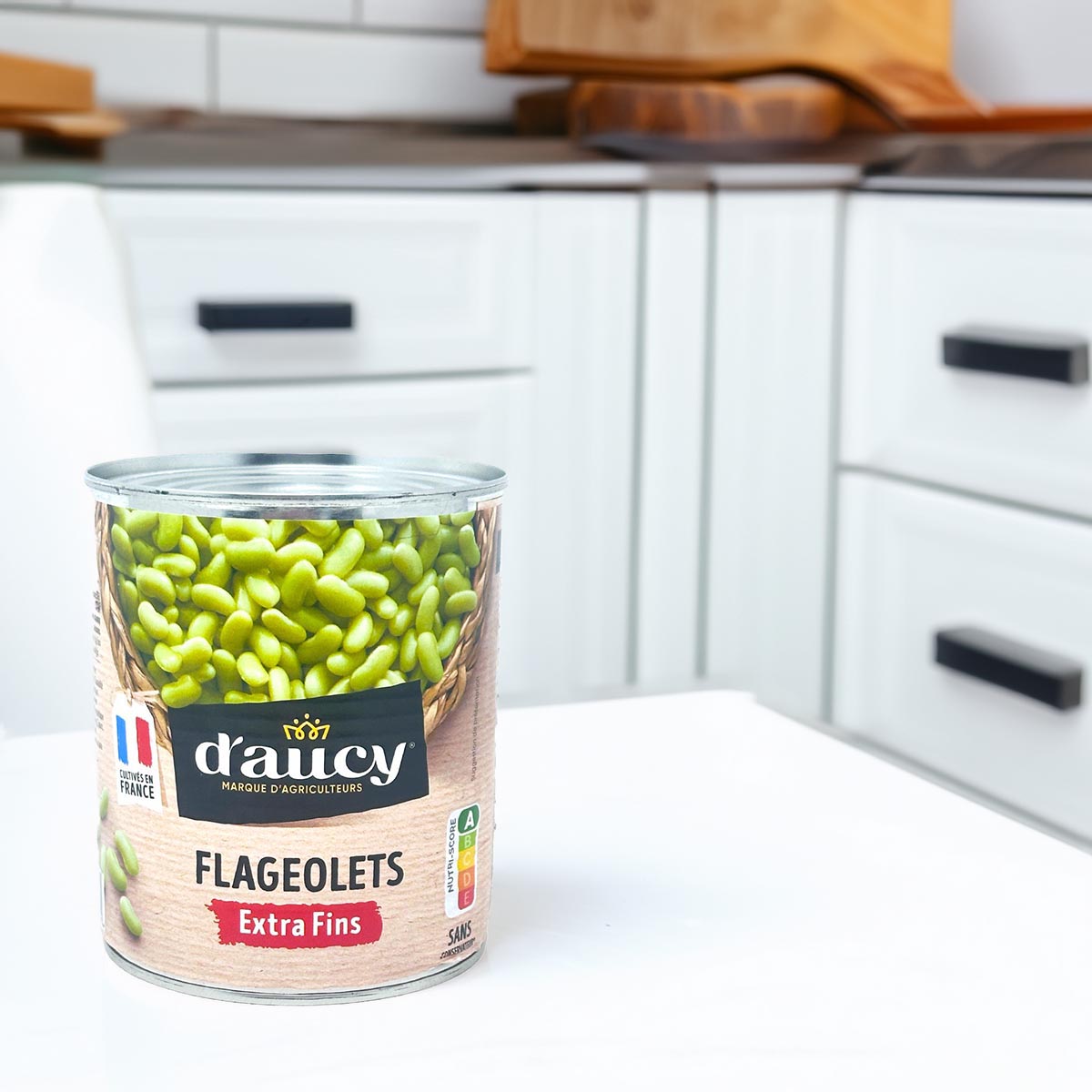 d'aucy Flageolets Grüne Bohnenkerne Extra Fein – 400g Dose, zart und vielseitig