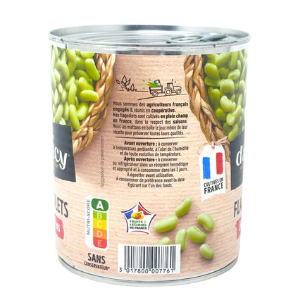 d'aucy Flageolets Grüne Bohnenkerne Extra Fein – 12 x 400g Dose, zart und vielseitig