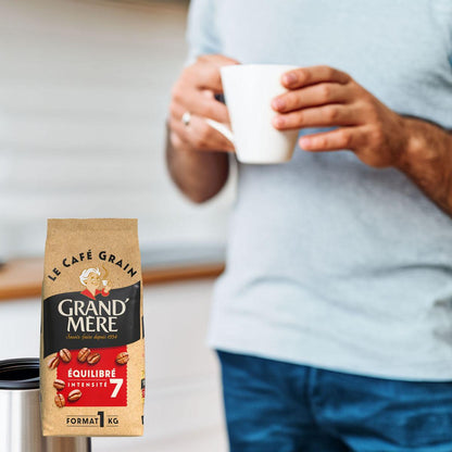 Grand' Mère Kaffeebohnen: Ausgewogene Intensität 7 | Arabica & Robusta