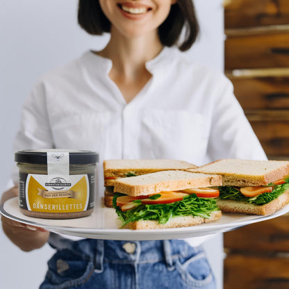 Dürrröhrsdorfer Gänserillette im Glas – Zarte Rillettes von der Gans, 160g Feinkost