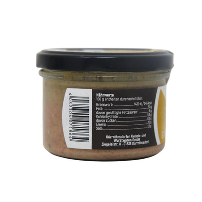 Dürrröhrsdorfer Gänserillette im Glas – Zarte Rillettes von der Gans, 160g Feinkost