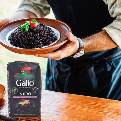 Genießen Sie Gallo Venere: Schwarzer Vollkornreis aus Italien - 500g