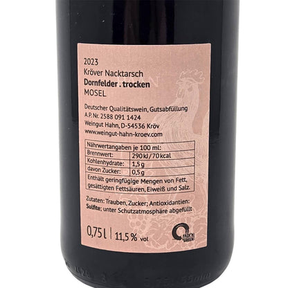 Weingut Hahn Kröv Mosel Rotwein Kröver Nacktarsch Dornfelder trocken