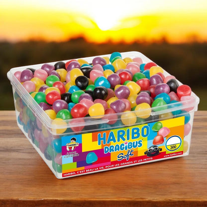 Haribo Dragibus: Bunte Soft-Kaubonbons, 300 Stück aus Frankreich, Fruchtmix