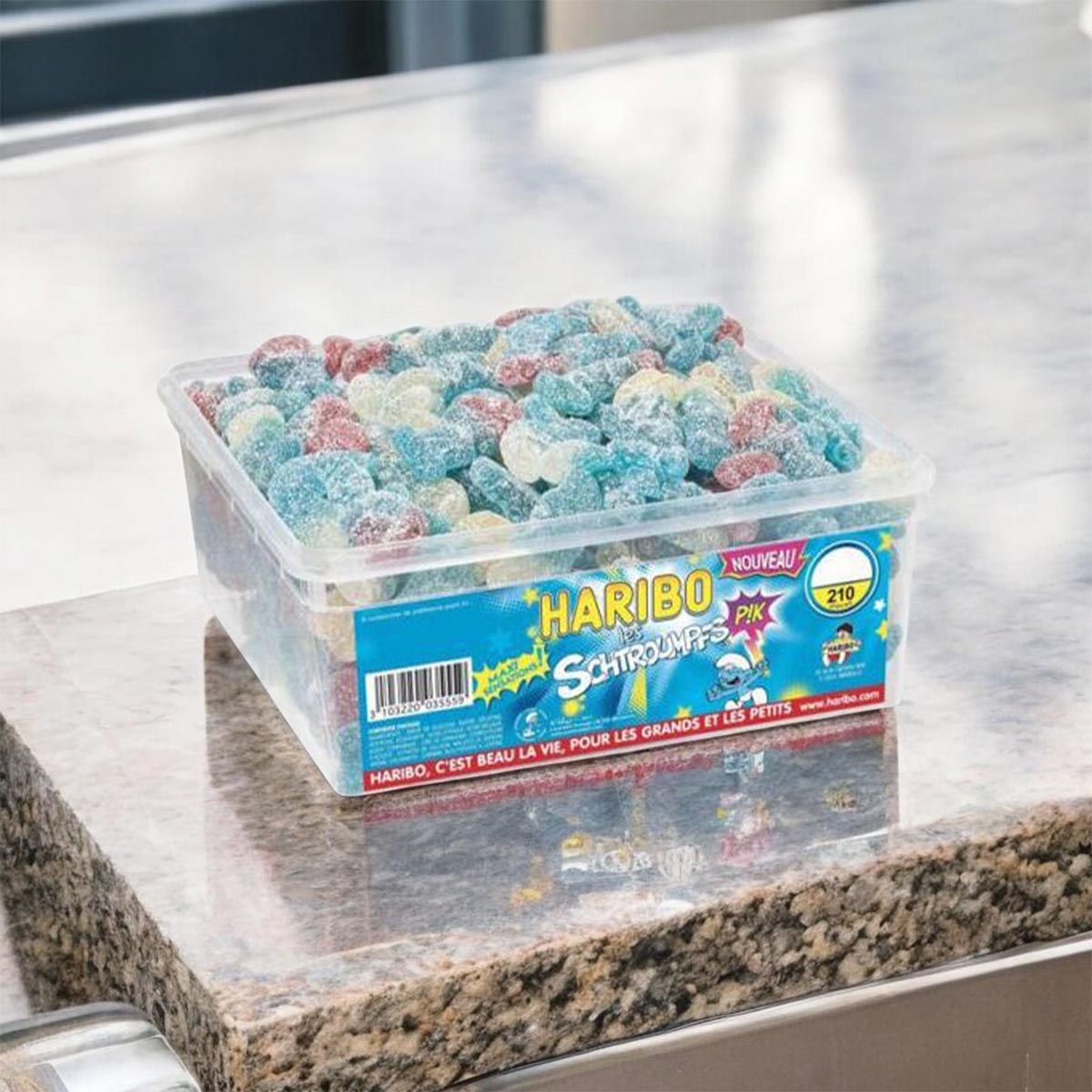 Haribo Les Schtroumpf Pik 1,2 kg - Saure Schlümpfe für großen Naschspaß!