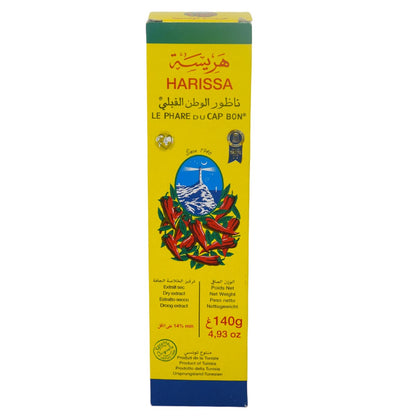 Harissa  Le Phare du CAP BON  SEHR SCHARF CHILI Paste 140 Gramm Tube