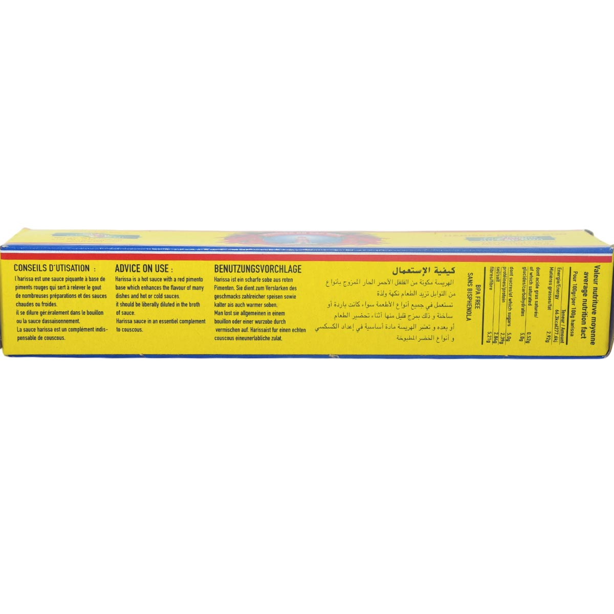 Harissa  La Flamme CAP BON  SEHR SCHARF CHILI Paste Sauce 4 x 70 Gramm Tube