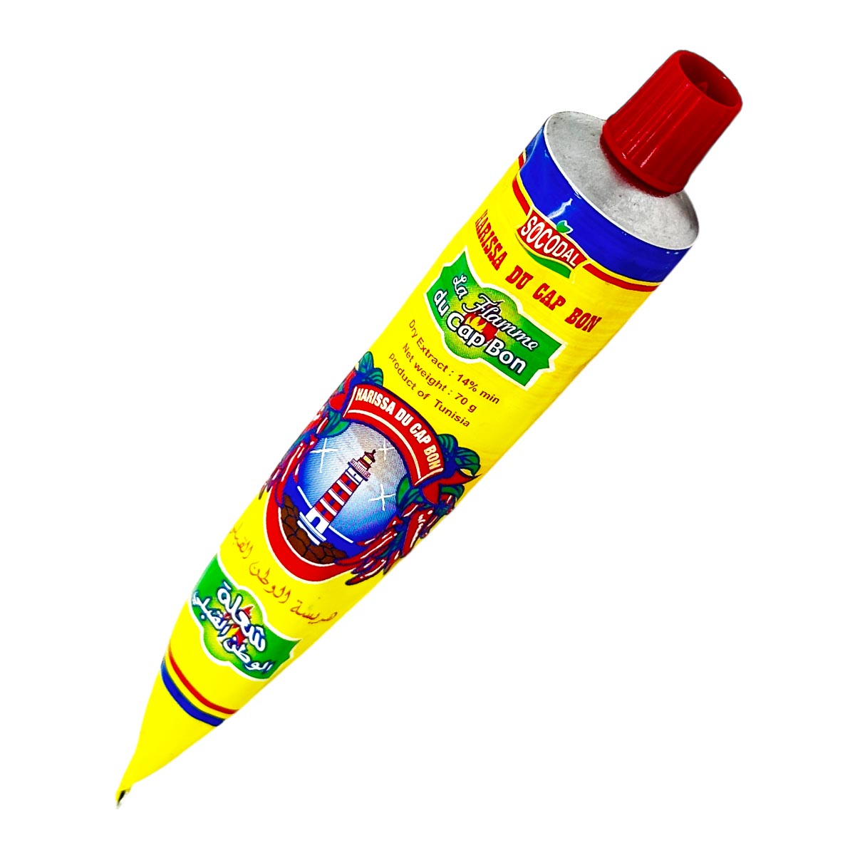 Harissa  La Flamme CAP BON  SEHR SCHARF CHILI Paste Sauce 6 x 70 Gramm Tube