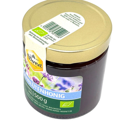 Honig Wernet BIO-Wiesenblütenhonig - Blumig Süßer Genuss 500 Gramm
