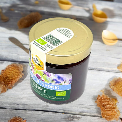 Honig Wernet BIO-Wiesenblütenhonig - Blumig Süßer Genuss 500 Gramm