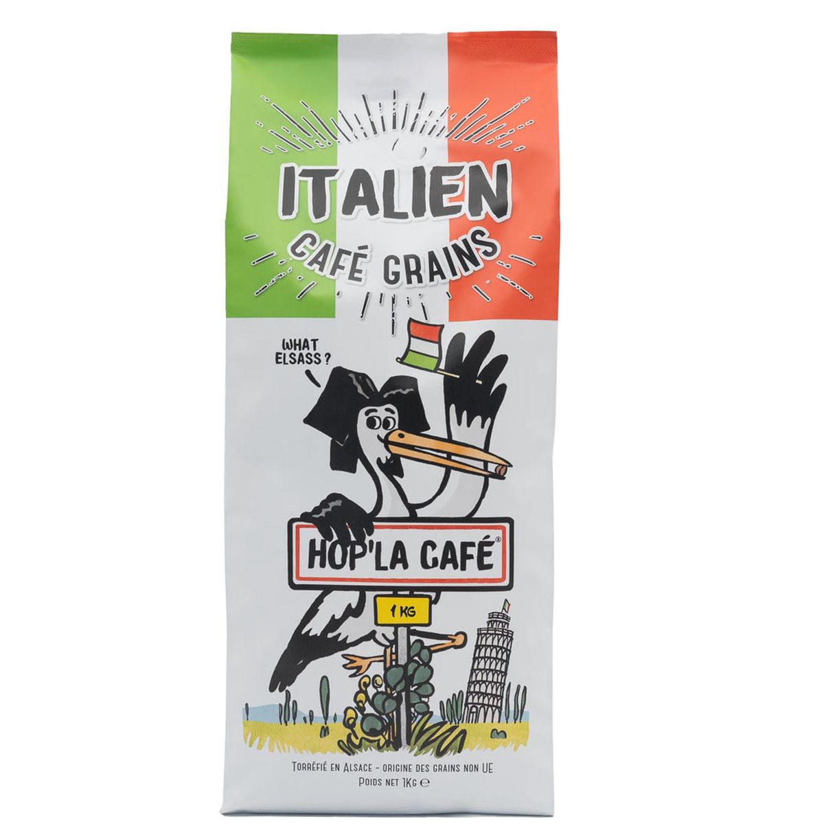 Hop’la Kaffee ganze Bohnen Italienische Röstung 1 kg – Kräftiger Geschmack