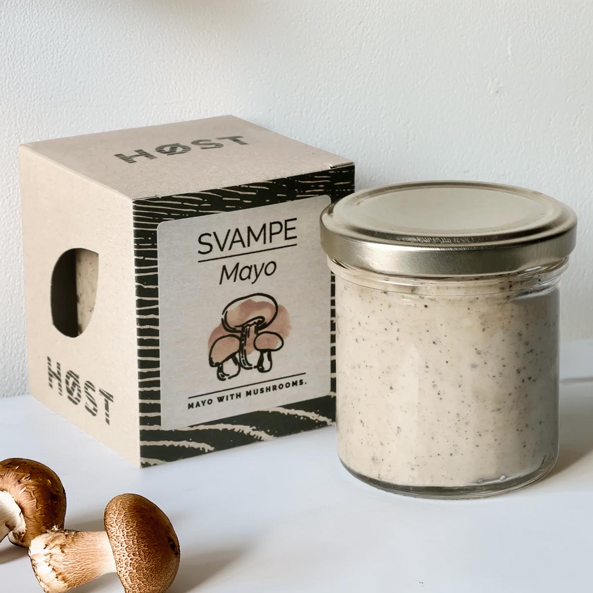 HØST SVAMPE Mayo – Pilz-Mayo mit Hafermilch & Sonnenblumenöl, vegan & cremig, 200 ml