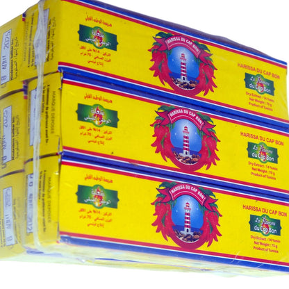 Harissa  La Flamme CAP BON  SEHR SCHARF CHILI Paste Sauce 6 x 70 Gramm Tube