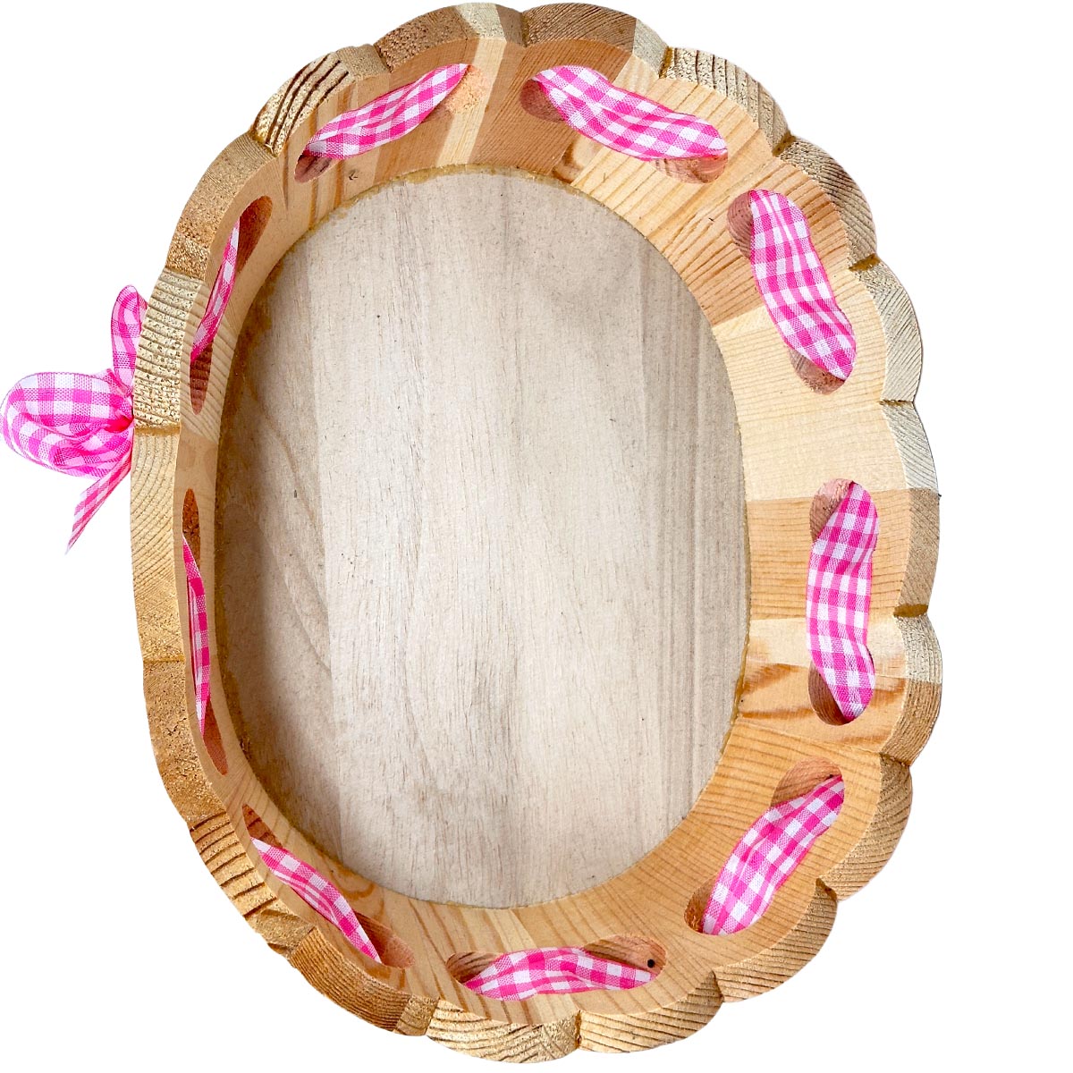 FeineHeimat Schwarzwald Holzkübel 26 x 22 cm mit Stoffschleife - Made in Germany