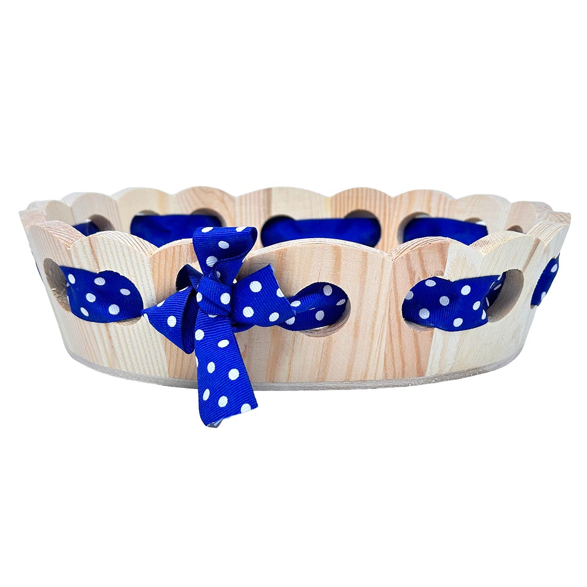 FeineHeimat Schwarzwald Holzkübel 26 x 22 cm mit Stoffschleife - Made in Germany