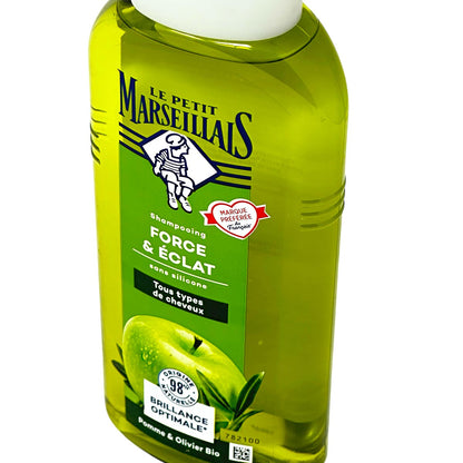 Le Petit Marseillais Shampoo Apfel & Olive, 300  ml – Sanfte Pflege für normales Haar