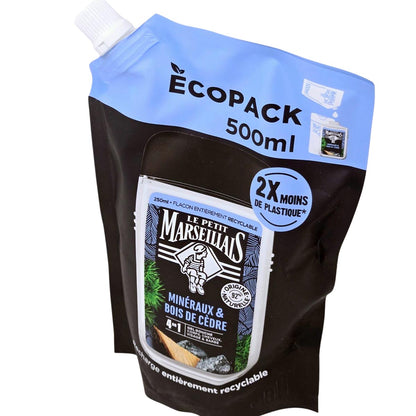 Le Petit Marseillais Duschgel Zedernholz & Mineralien 500 ml Nachfüllbeutel