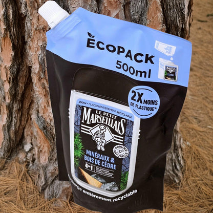Le Petit Marseillais Duschgel Zedernholz & Mineralien 500 ml Nachfüllbeutel