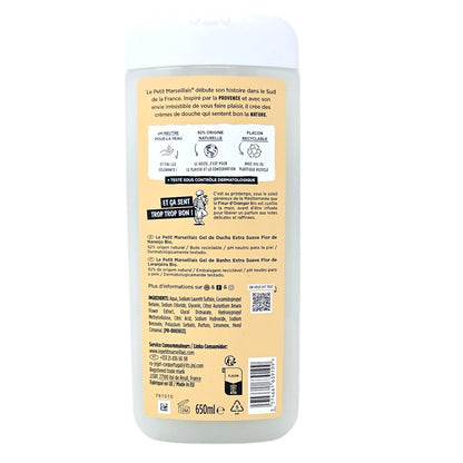 Le Petit Marseillais Duschgel Orangenblüten, 650 ml – Sanfte Pflege Fleur d'Oranger