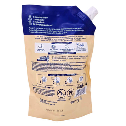 Le Petit Marseillais Duschgel mit Orangenblüten - 500 ml Nachfüllpack für erfrischende Pflege