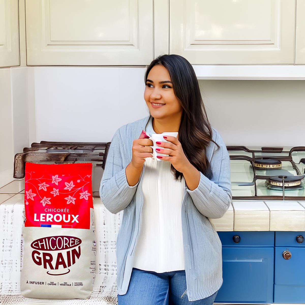 Leroux Chicorée torréfiée en grains – Geröstete Zichorien Bohnen, koffeinfrei, 520g