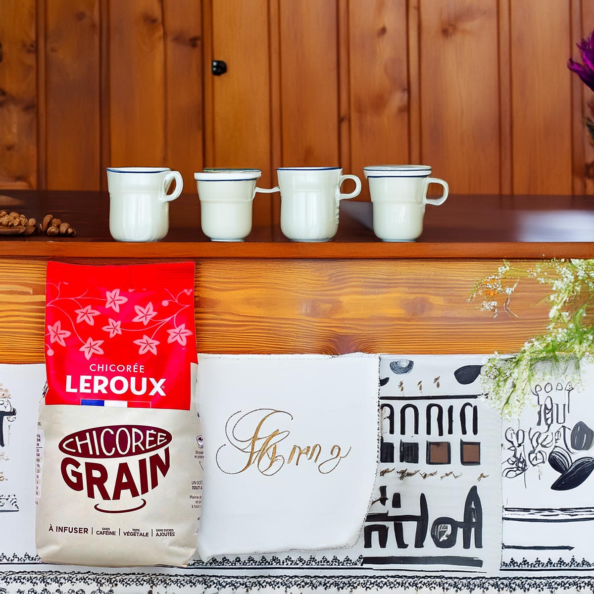 Leroux Chicorée torréfiée en grains – Geröstete Zichorien Bohnen, koffeinfrei, 520g