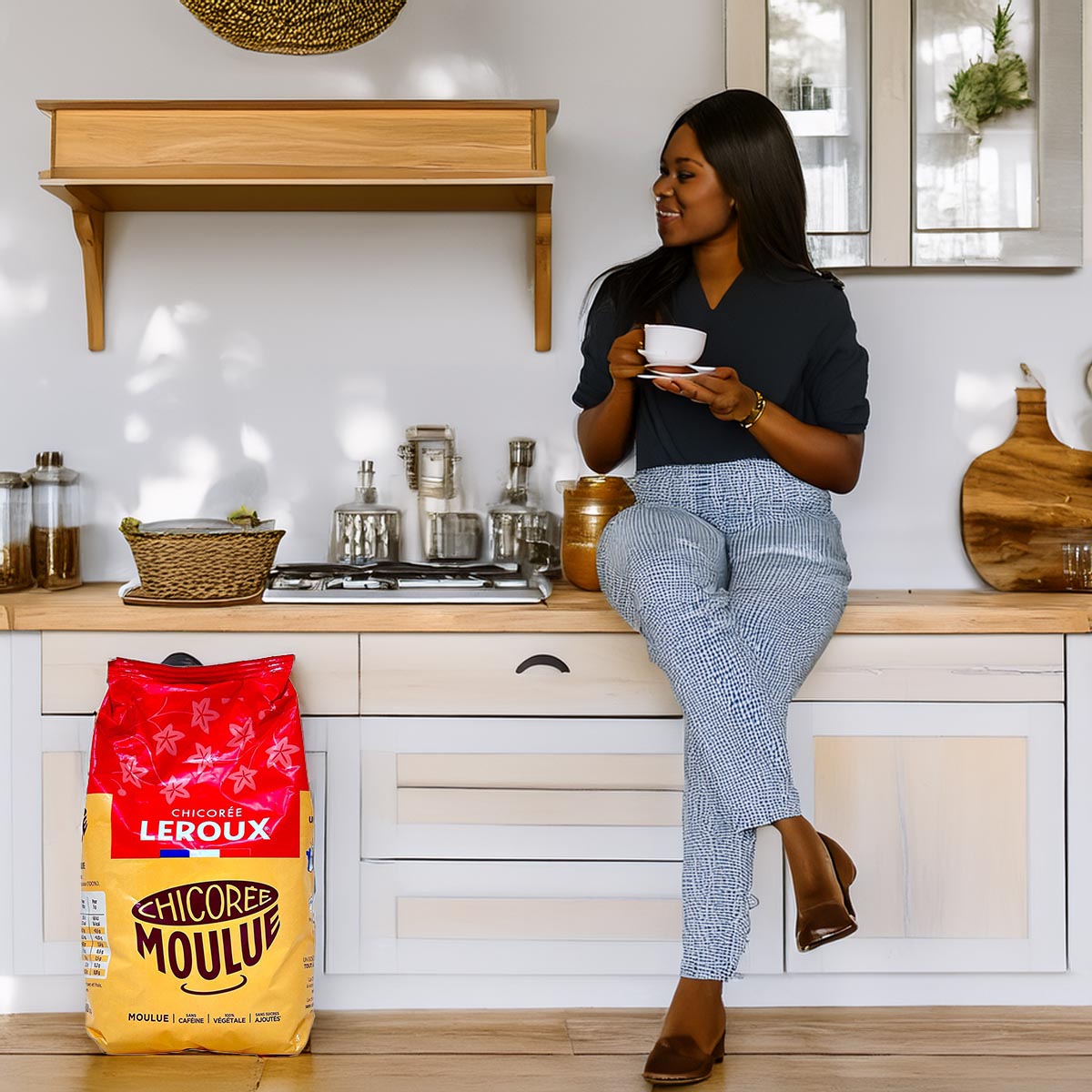 Leroux Chicorée torréfiée Moulue Gemahlener Zichorienkaffee ohne Koffein 500gr.