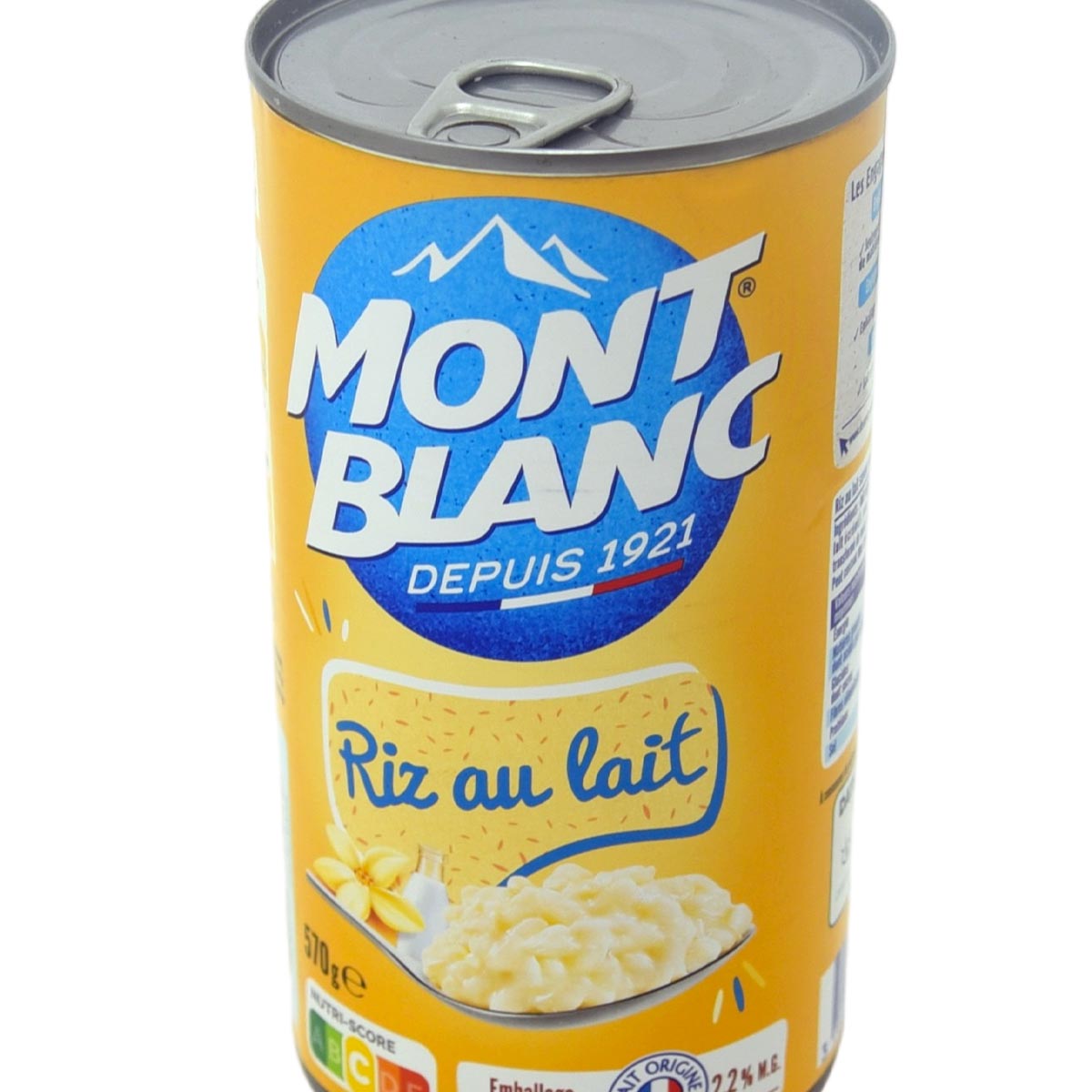 Mont Blanc RIZ AU LAIT - Cremiger Milchreis im 570g Becher, traditionell französisch